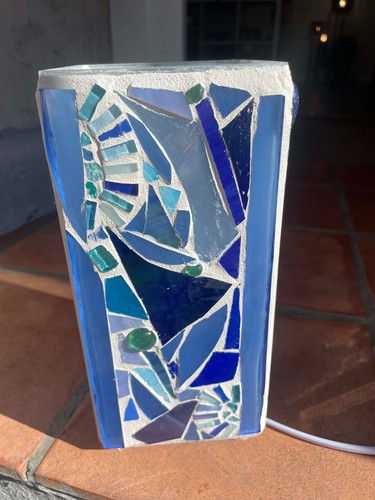 Lampe mosaïque verre - en,
