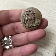 Bouton de Vénerie Ancien Cerf