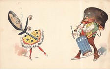 ILLUSTRATEUR #FG61569 OBJET ANIME ANTHROPOMORPHISME HOMME POT ET FEMME POELE