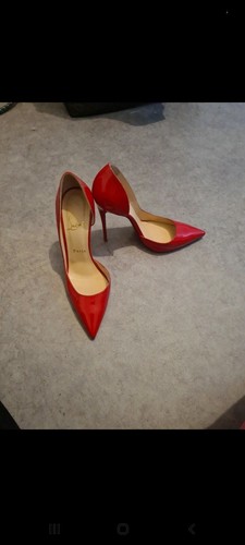 Escarpin louboutin rouge cuir - rouge,