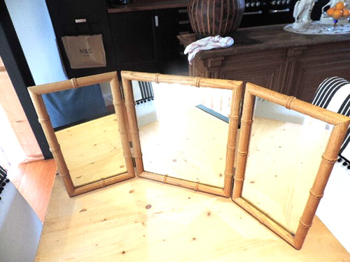 Ancien miroir triptyque - miroir,