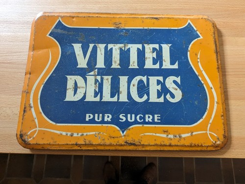 Plaque publicitaire vittel - publicitaire,