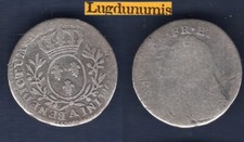 Louis XV 1/10 Ecu aux Branches d'Olivier A Paris B  Louis XV, 1715-1774