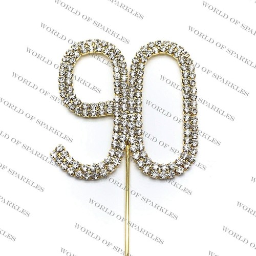 6cm argent strass numéro - 6cm,