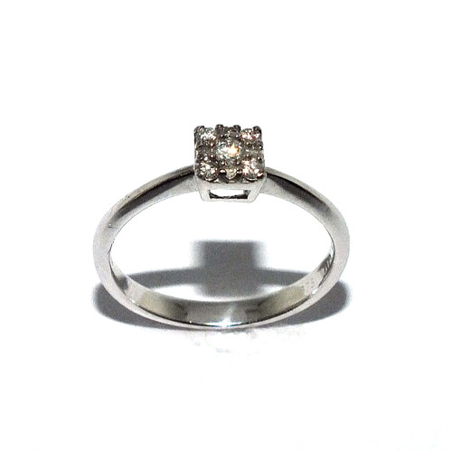Bague blanc 9 carats - bague, or