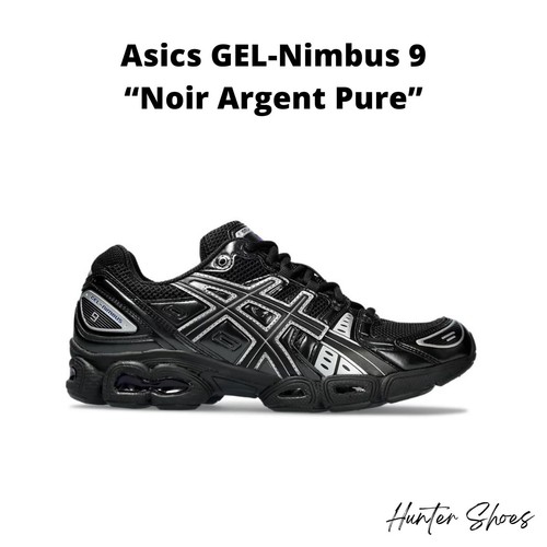 Asics gel nimbus black pure - asics, 9