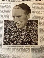 1928 CINÉ MIROIR - CHARLIE CHAPLIN - LA VIE INTIME - CHARLOT L’IDOLE DES ENFANTS