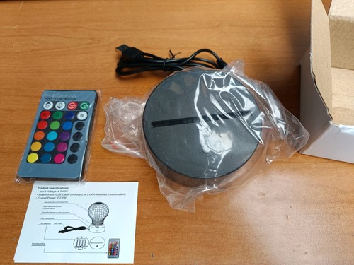 Lampe led rgb avec socle - rgb,