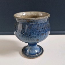 Tasse Verre Calice En Grès Émaillé Signé Terre Du Berry Sancerre Céramique 