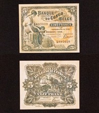 1943 - 5 Francs Vert Congo