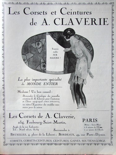 Publicité presse 1924 corsets - 1924,