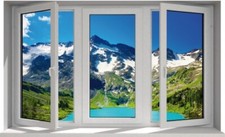 Sticker fenêtre trompe l'oeil