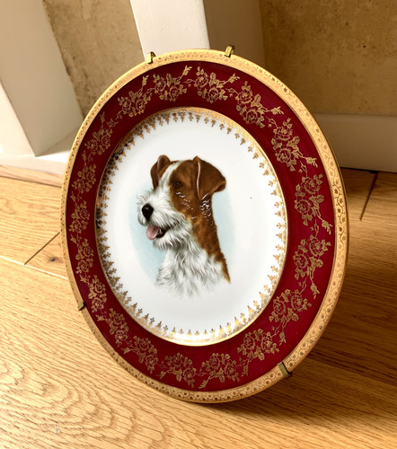 Assiette chien fox terrier - chien,