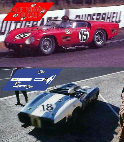 Décal ferrari 250 tri mans - ferrari,