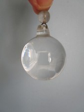 Petite Boule en Cristal ou Verre  pour terminaison de lustre à Pampilles