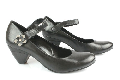 Escarpins brides cuir noir - cuir,