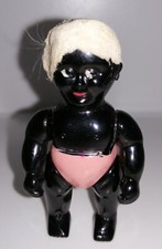 POUPON NOIR ANCIENNE MINIATURE P.J. FRANCE hauteur 5,8 cm N°2