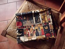 coupon tissu  " Halloween "  32  X  81  cm