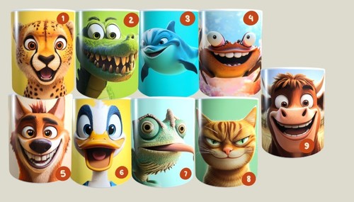 Mugs animaux rigolos cadeau - mugs,