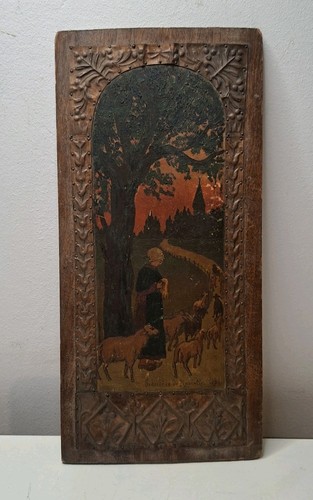 Rare peinture sur bois art - rare,