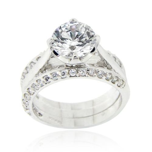 Argent sterling rond zircone - sterling,