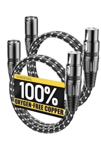Vandesail xlr cables 3ft 2 - xlr, cables,