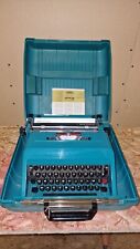 Vintage Machine à Ecrire OLIVETTI Studio 45 + Valise Notice Vert Turquoise