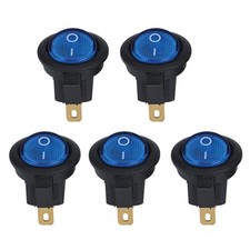 Interrupteur Rond LED Bleu