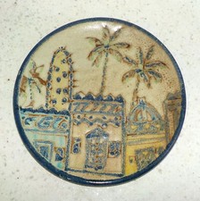 Assiette mural en grès