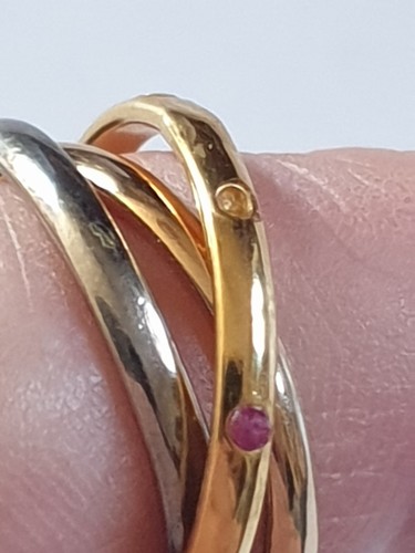 Bague fantaisie plaquee 3 - plaquee, or