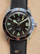 WITT vintage Skin Diver 200m plongée acier steel automatic ETA 2783 working 37mm
