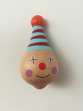 Toupie clown bois - en, massif