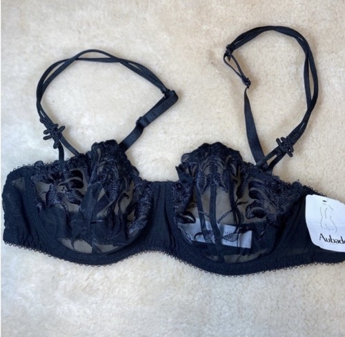 Net aubade black lace bra - aubade,