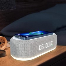 Radio-réveil digital lampe de charge à induction-Haut parleur bluetooth