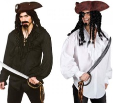 Chemise De Pirate Des Caraïbes Pour Adultes, Chemise À Volants Pour Hommes