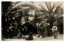 Tunisie, Gabès, Fabrication d'un tapis, Tirage vintage, ca.1900 Tunisie, Ga