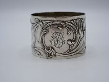 RARE ROND DE SERVIETTE EN ARGENT MASSIF POINCON MINERVE ART NOUVEAU