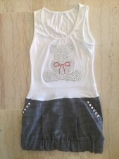 RAVISSANTE ROBE HABILLÉE MARIAGE CÉRÉMONIE 6-8 ANS THÈME TEDDY L'OURSON