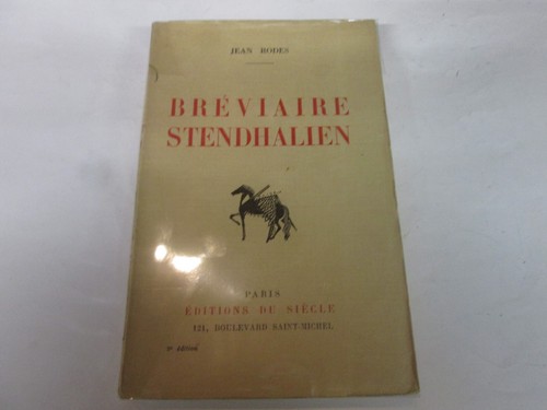 Breviaire stendhalien jean - stendhalien, ...jean