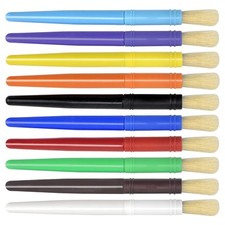 10 Pièces Pinceau de Peinture Enfants Coloré Brosses de Peinture Kit Aquarell...
