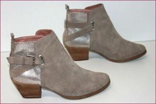 ANDRE Bottines Boots Daim Marron Taupe Motif Argenté  T 41 TTBE