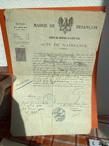 Ancien acte naissance 1900 - naissance,