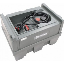 Cuve de ravitaillement gasoil PE 450L avec kit pompe à gasoil 12V 40 l/min et pi