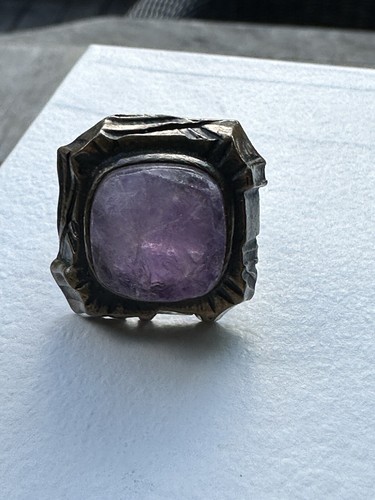 Bague brutaliste bronze - bague, en