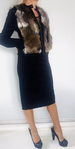 Blouson zippé fourrure bcbg - blouson,
