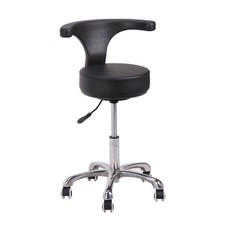 Tabouret pivotant avec dossier à roulettes - 