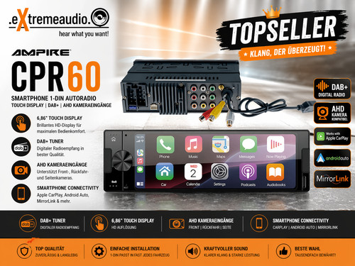 Ampire cpr60 smartphone din - smartphone, 1-din