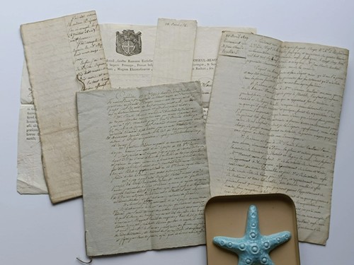 Lot documents manuscrits - documents,