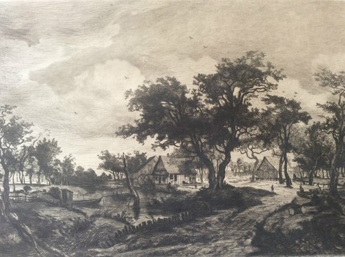 Gravure pointe sèche - , campagne