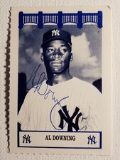 1992 The Wiz Al Downing Yankees 60's Auto Autograph Signed 2x3 Rare Card 